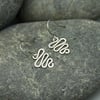 Hammered Sterling Silver Squiggle Earrings