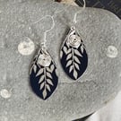 Recycled tin and silver earrings 
