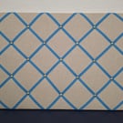 Notice board - Natural and blue braid. 