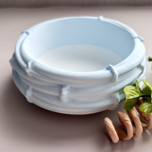 Pale Blue Birds Nest Bowl  - Home Decor