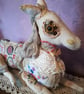 Primitive textile art Horse, sculpture, textile art, vintage style, home decor