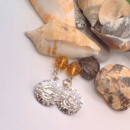 Round Clear Crystal Element Button Cuff Links, Gift for Him, Crystal Cuff Links
