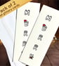Pack of 2 Christmas cards, linen, glittery, hand painted Merry Santa snow holly  - Image 8