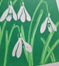 An original handprinted linoprint of snowdrops - Image 4
