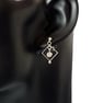 Handmade Square CZ Drop Earrings - Handmade, Sterling Silver - Image 3