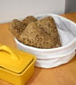 Bread or Fruit Canvas basket or server.  Good size multipurpose and hard wearing