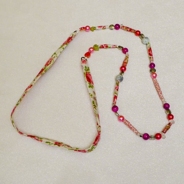 Textile Bead Necklace