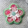 Fabric Flower Brooch