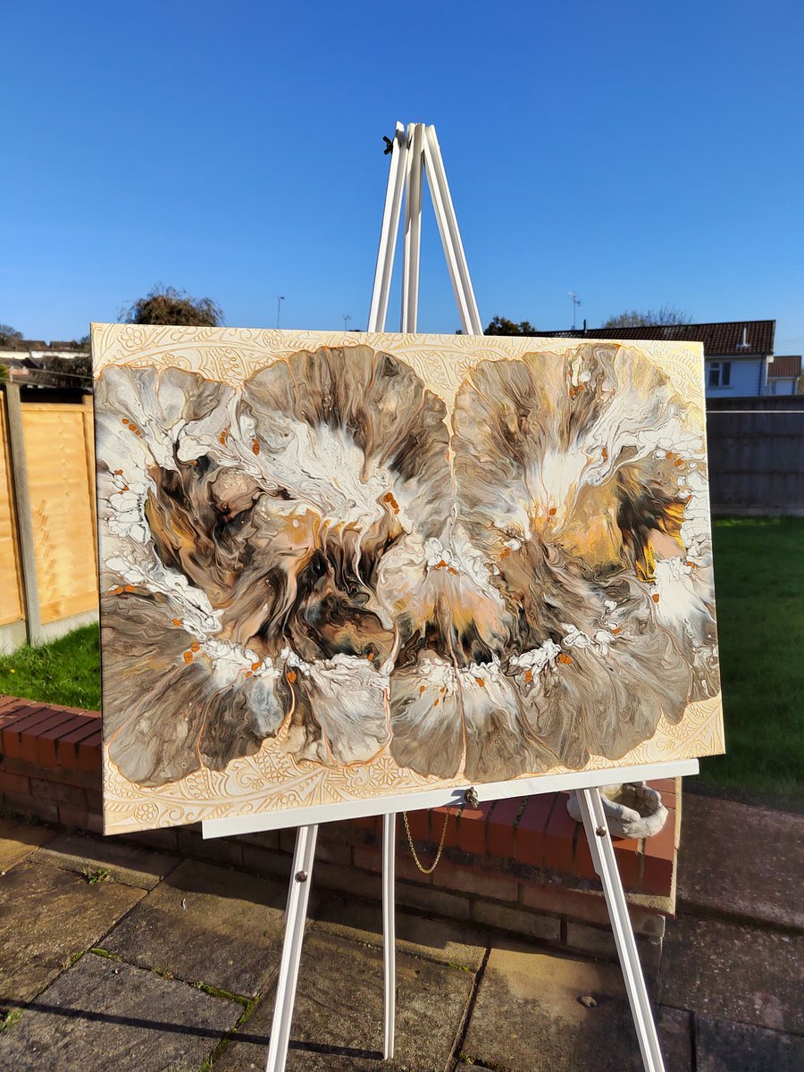 50x70cm Abstract Acrylic Pour Painting Original Unique Fluid Art Home and Office