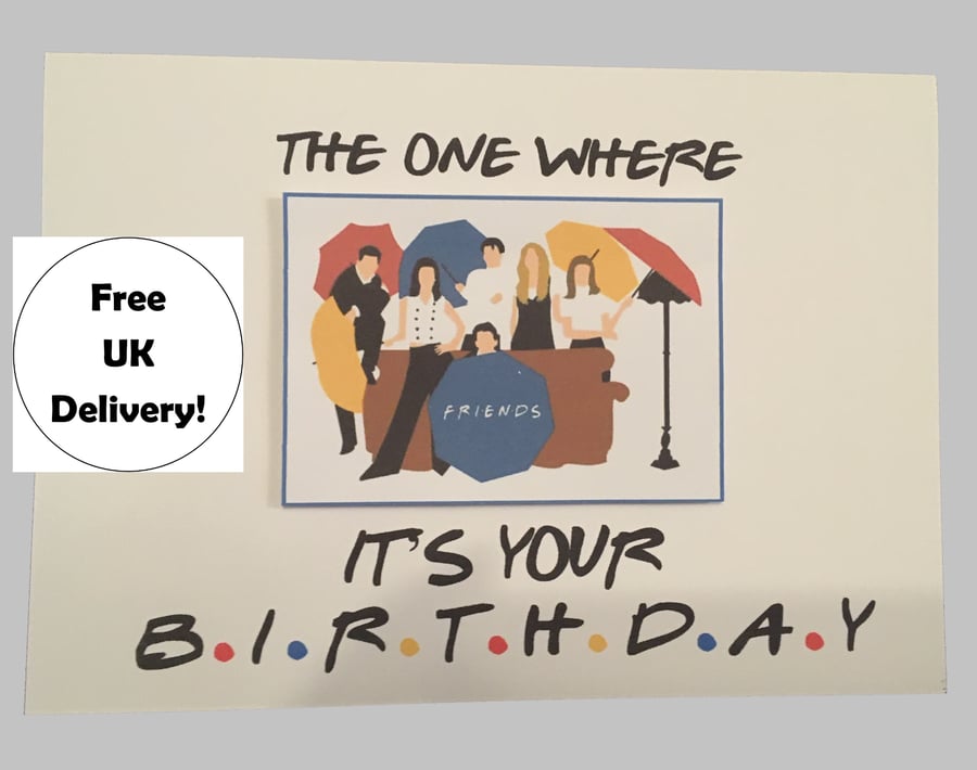 Friends Birthday - TV Inspired Card - Personalised for a Special Birthday