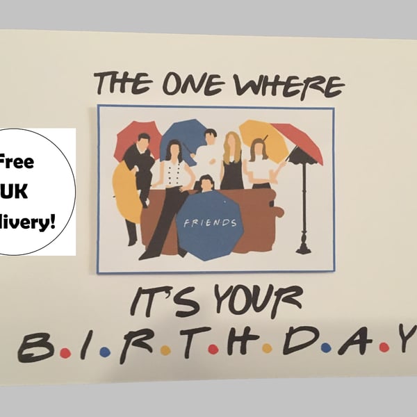 Friends Birthday - TV Inspired Card - Personalised for a Special Birthday