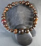Bracelet Bronzite chunky stretchy handmade gem bracelet  - Image 1