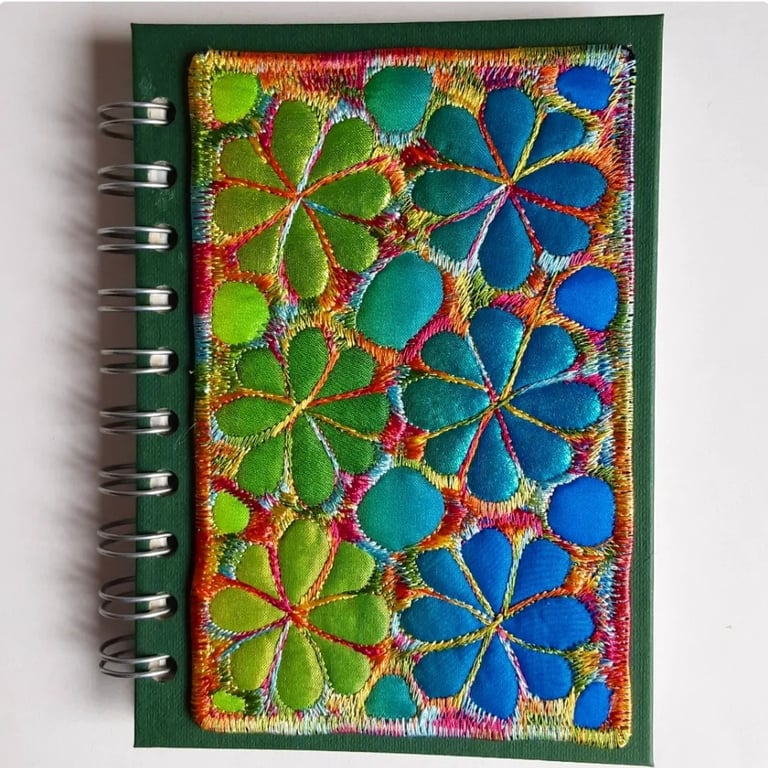 Sketchbook Spiral Bound Square 6 x 4 inches with Free Machine Embroidery Cover