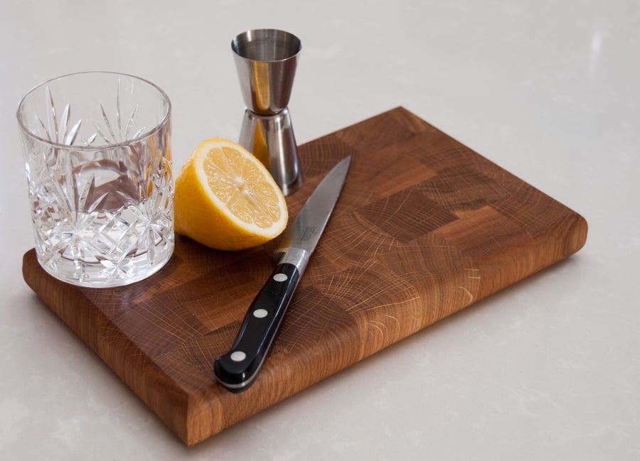 Oak end grain chopping board