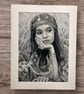 Among Hellebores Young Girl portrait Limited Edition Giclée Print With Mount. - Image 2