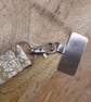 Green Floral Fabric Wristlet, Keyring Wrist Strap, phone strap - Image 4