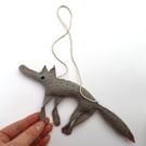 Hand Stitched Felt Wolf