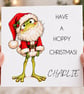 Personalised Funny Frog Christmas Card - Hoppy Christmas - Cute Santa Frog Card  - Image 6