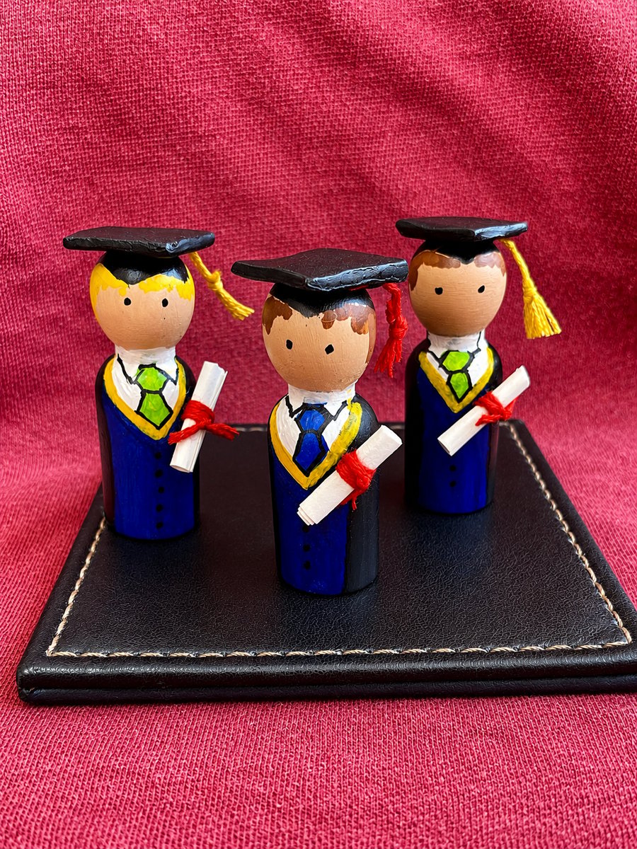 Handpainted Graduation Peg Doll Memory Keepsake Gift