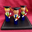 Handpainted Graduation Peg Doll Memory Keepsake Gift