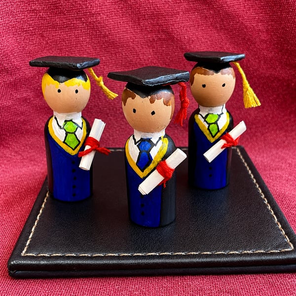 Handpainted Graduation Peg Doll Memory Keepsake Gift