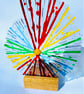 MADE TO ORDER -  Vibrant Fused glass ammonite sculpture- glass art - Image 3