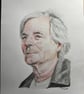 Original artwork portrait of Richard Wright of Pink Floyd