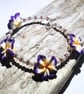 Pretty Flower Beaded Bracelet - UK Free Post - Image 1