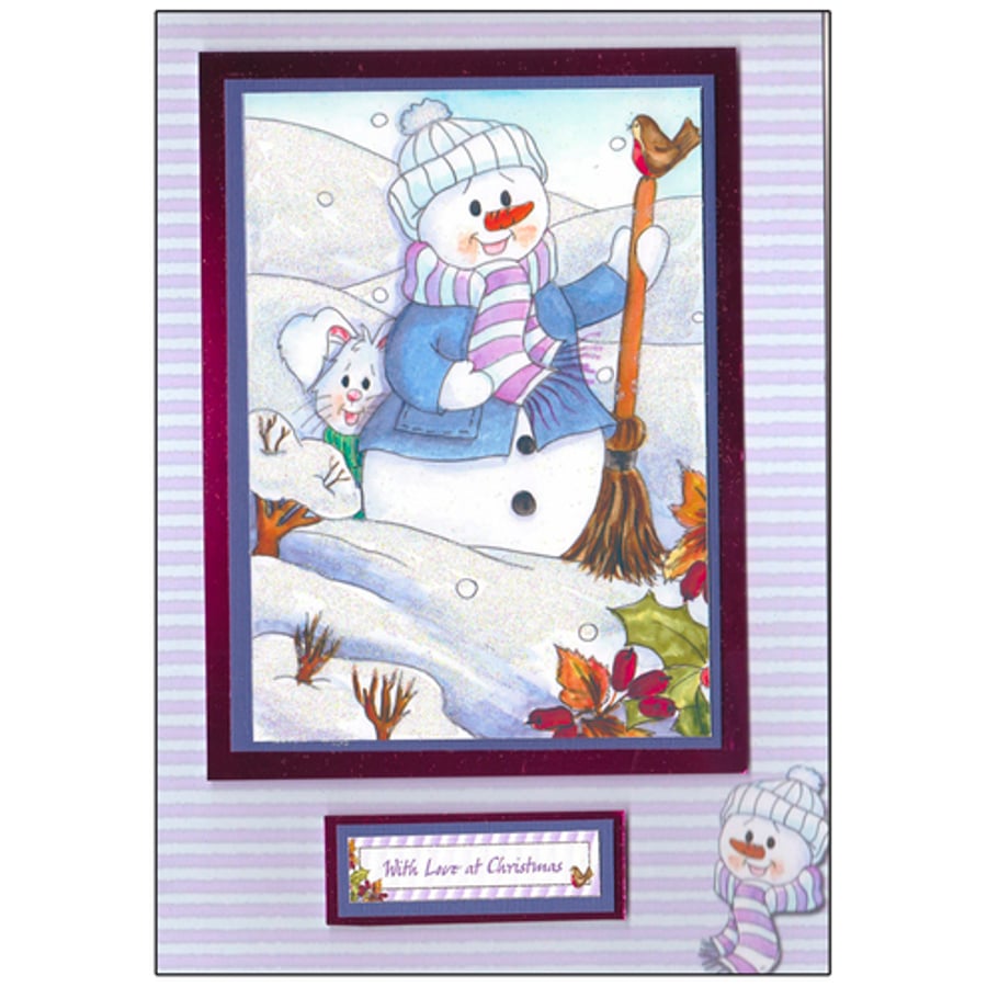 Snowman with Broom (X506)