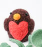 Woolly Robin - Needle Felted Handmade Decoration - Image 5