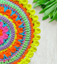 colourful crochet mandala doily - Image 9