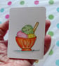 Ice Cream Bowl - Original ACEO - Image 3