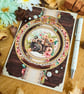 Well Done Vintage Style Card With A Photo Camera & Florals, Beige & Brown - Image 10