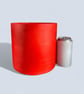 Large Statement Round Red Plant Pot - 19 cm Indoor Planter - Image 3
