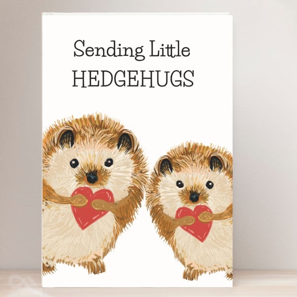 Blank card all occassions Hedgehog cute card blank card