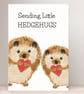 Blank card all occassions Hedgehog cute card blank card - Image 1