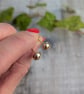 Recycled Solid 9ct Gold Smooth Pebble Earrings - JBJ3046 - Image 3