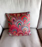 Cushion cover. Russet, turquoise. Rich vibrant colours