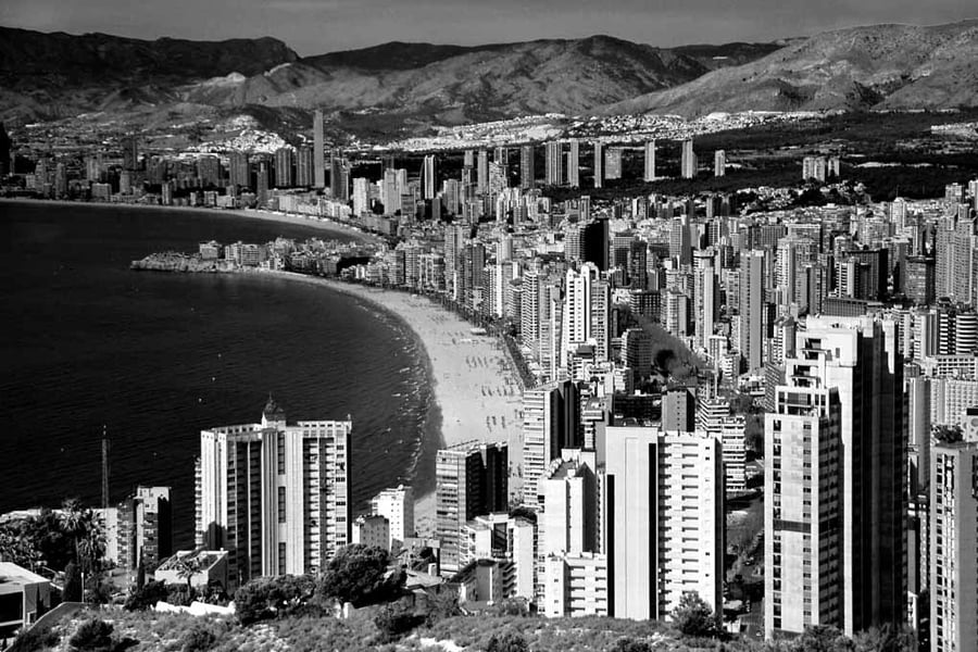 Benidorm Skyline Cityscape Costa Blanca Spain Photograph Print