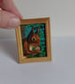 Red Squirrel and the Walnut Miniature Oil Painting - Image 5