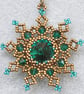Bronze and Emerald Snowflake Pendant - Image 2