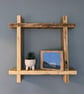 Rustic Square Shelf Hashtag Shelf Reclaimed Wood THE HASHTAG - Image 4