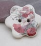 Small Poppy Flower Ceramic Button