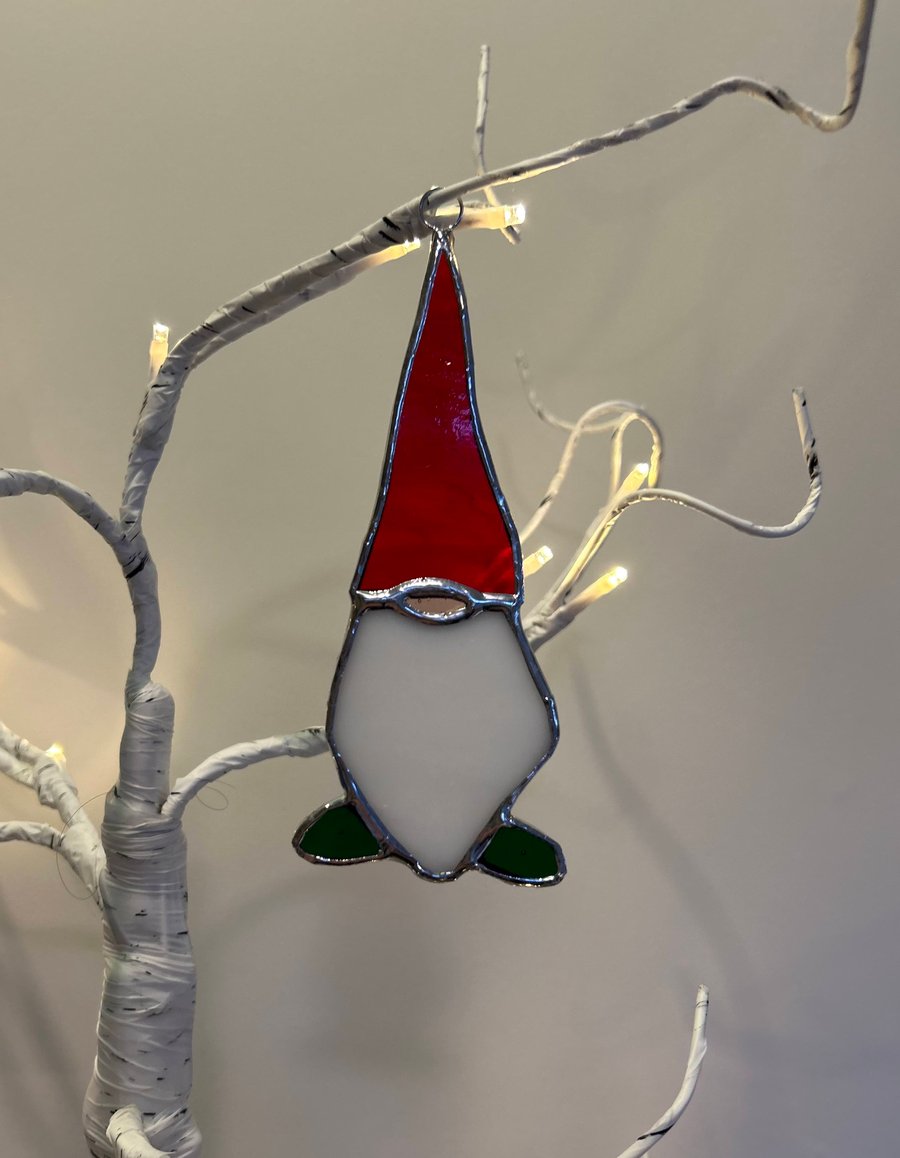 Cute Christmas Tree Gonk Decoration in Stained Glass - Perfect for the Tree!