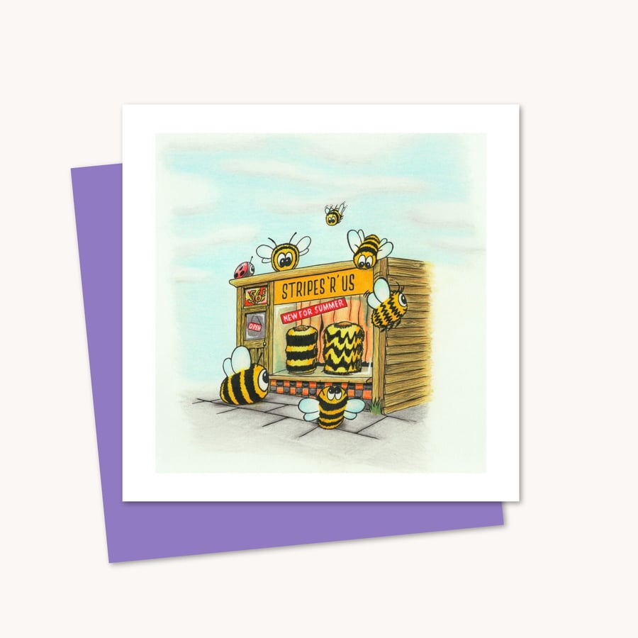 Busy Bees Greeting Card: Cute and Funny Illustration for Every Occasion (217)