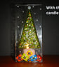Handmade Fused Glass 'Christmas Tree' T Light Holder - Image 5