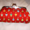 Red Russian Doll Clutch Bag / Make up Purse