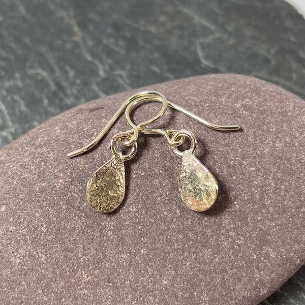 Gold teardrop earrings 9ct yellow hallmarked