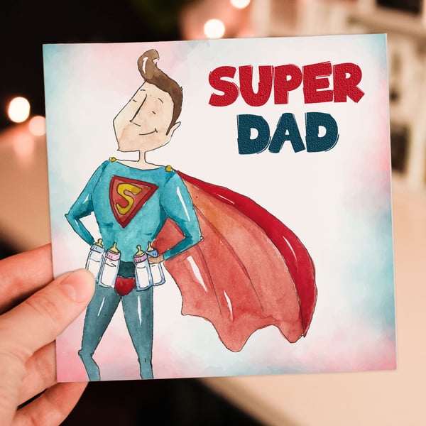 Father's Day card: Super dad