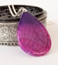 Pink and purple agate pendant necklace - Image 3